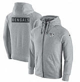 Men's Cincinnati Bengals Nike Gridiron Gray 2.0 Full-Zip Hoodie - Ash FengYun,baseball caps,new era cap wholesale,wholesale hats